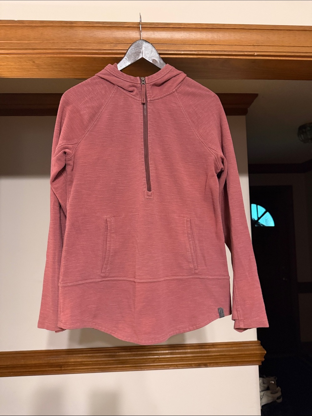 L.L. Bean Women's Half-Zip Hooded Pullover - Dusty Rose